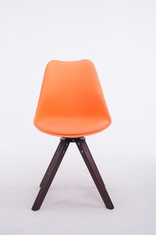 Bezoekersstoel Treyos Draaibaar Walnoot Square, Oranje