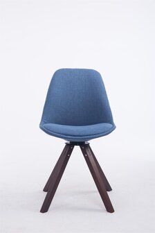 Bezoekersstoel Treyos Draaibaar Walnoot Stof Square, Blauw
