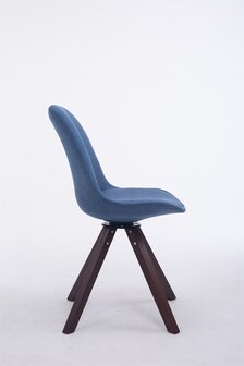 Bezoekersstoel Treyos Draaibaar Walnoot Stof Square, Blauw