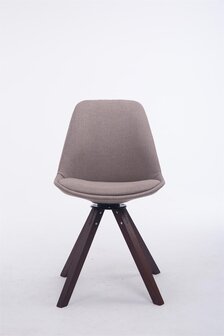 Bezoekersstoel Treyos Draaibaar Walnoot Stof Square, Taupe