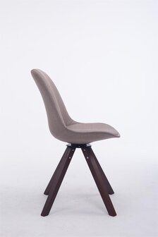 Bezoekersstoel Treyos Draaibaar Walnoot Stof Square, Taupe