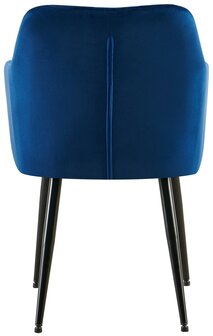 2-delige set eetkamerstoel Menott fluweel B, Blauw
