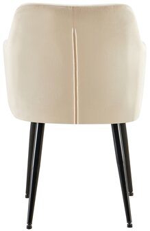 2-delige set eetkamerstoel Menott fluweel B, Creme
