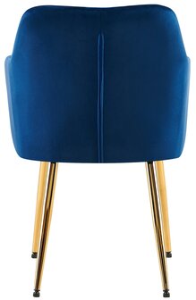 2-delige set eetkamerstoel Menott fluweel G, Blauw