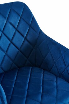 2-delige set eetkamerstoel Menott fluweel G, Blauw