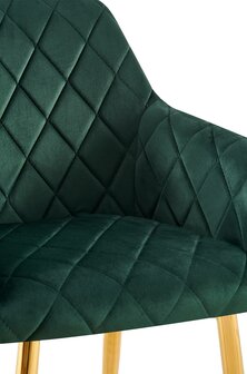 2-delige set eetkamerstoel Menott fluweel G, Groen