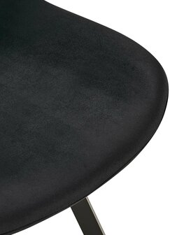 2-delige set eetkamerstoel Liwis fluweel, Zwart