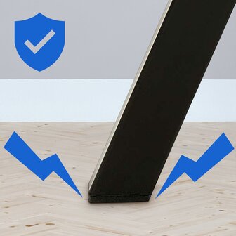 2-delige set eetkamerstoel Liwis fluweel, Zwart