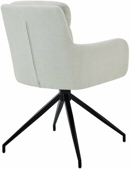 2-delige set eetkamerstoel Semors stof, Creme