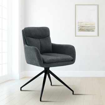 Set van 2 eetkamerstoelen Semors Stof, Grijs