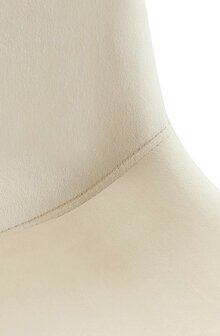 2-delige set eetkamerstoel Liwis fluweel, Creme