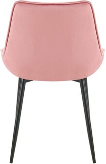2-delige set eetkamerstoel Wellaca fluweel, 