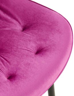 2-delige set eetkamerstoel Wellaca fluweel, Paars