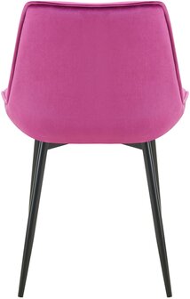 2-delige set eetkamerstoel Wellaca fluweel, Paars