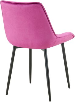 2-delige set eetkamerstoel Wellaca fluweel, Paars