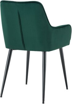 2-delige set eetkamerstoel Firndili fluweel, Groen