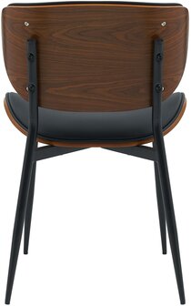 Set van 2 bezoekersstoelen Ined kunstleer, Zwart