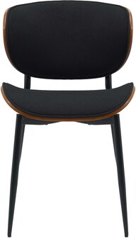2-delige set bezoekersstoel Ined stof, Zwart