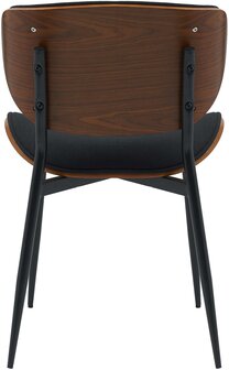 2-delige set bezoekersstoel Ined stof, Zwart