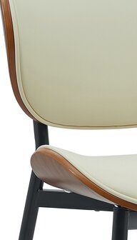 Set van 2 bezoekersstoelen Ined kunstleer, Creme