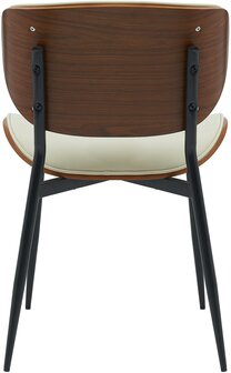 Set van 2 bezoekersstoelen Ined kunstleer, Creme