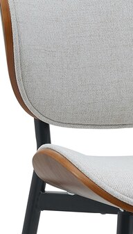 Set van 2 bezoekersstoelen Ined Stof, Creme