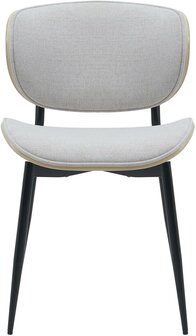 2-delige set bezoekersstoel Ined stof, Creme