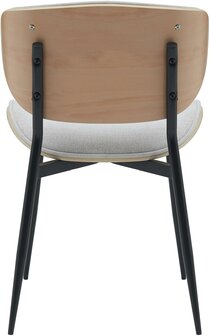 2-delige set bezoekersstoel Ined stof, Creme