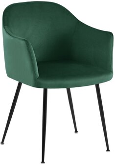 Eetkamerstoel Jeysia Fluweel, Groen