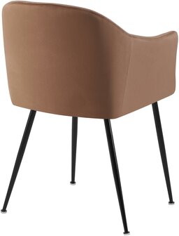 Eetkamerstoel Jeysia Fluweel, Bruin