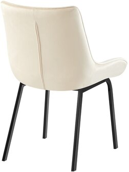2-delige set stoel Sirindi fluweel, Creme
