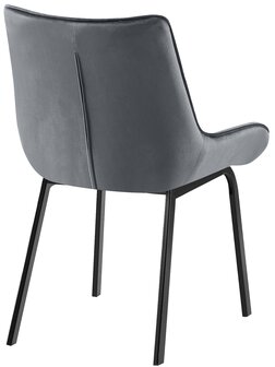 2-delige set stoel Sirindi fluweel, Grijs
