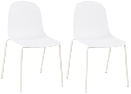 2-delige set stoel Hirdan, Wit