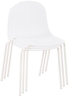 2-delige set stoel Hirdan, Wit