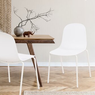 2-delige set stoel Hirdan, Wit
