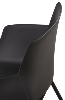 2-delige set stoel Ilpini, Zwart