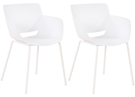 2-delige set stoel Ilpini, Wit