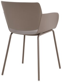 2-delige set stoel Ilpini, Taupe