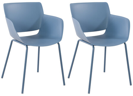 2-delige set stoel Ilpini, Blauw