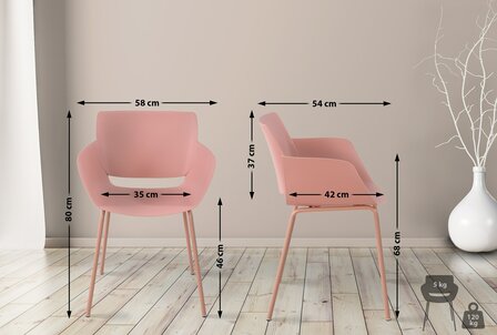 2-delige set stoel Ilpini, 