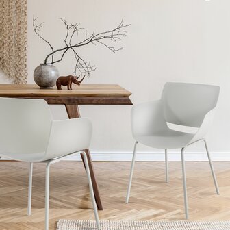 2-delige set stoel Ilpini, Grijs