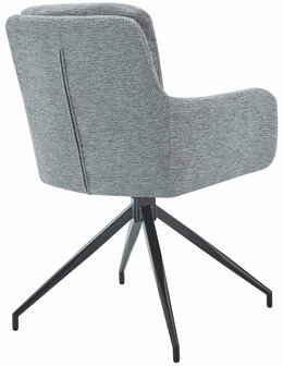 2-delige set eetkamerstoel Peckitt stof, Grijs