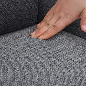 2-delige set eetkamerstoel Peckitt stof, Grijs