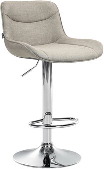 Barkruk Venoro Stof chroom, Taupe