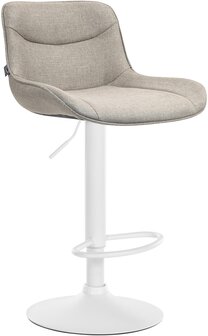 Barkruk Venoro Stof wit, Taupe
