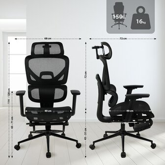 Bureaustoel Boresferd, Zwart