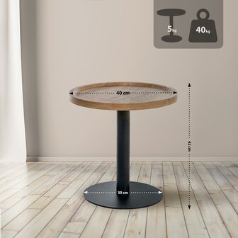 Bijzettafel Espan M, Bruin