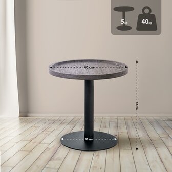 Bijzettafel Espan M, Grijs