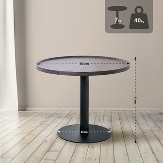 Bijzettafel Espan L, Grijs