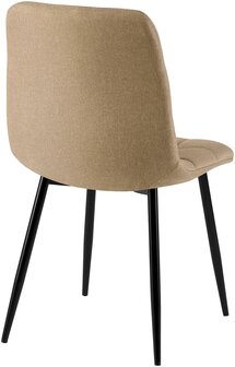 4-delige set eetkamerstoel Teldi Stof, Taupe